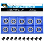 Asieg Tool 15X2.5MM-30 Round Carbide Inserts Cutters Knifes Indexable Replac.... Fixed Price $60.95.