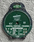 Masterforce General 252-6664 10 1/2 24 Tooth Titanium Carbide Tip Saw Blade. Fixed Price $21.49.