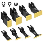 Amzbsaw 50 Pcs Titanium Oscillating Blades Metal Cutting, 4 Types Multitool. Fixed Price $124.69.