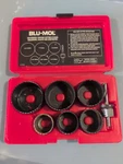 Carbon Steel Hole Saw Kit With 7 Pieces Blu-mol 6561 Hard Case Complete Set. Fixed Price $23.00.