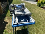 Kobalt Corded Electric Tile Saw With Stand Blue Silver Battery Included 1 Item. Fixed Price $450.00.