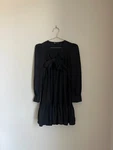 Zara Women's Nylon Big Bow Detail Dress In Black Size Xsmall. Fixed Price $10.00.