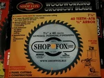 Shop Fox 1/4" Const/finishing/gp D3577 Carbide Saw Blade 40T-ATB 5/8"ARBOR New. Fixed Price $14.95.