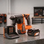 Ridgid 18V Brushless Cordless 1" Sds + Rotary Hammer 4.0AH & Charger Kit. Fixed Price $239.00.