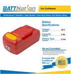 20V 3AH Li-ion Battery For Craftsman 26302 26314 28128 25708. Fixed Price $52.45.