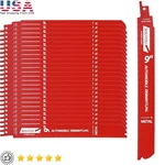 25 Pack 9IN Bi-metal Reciprocating Saw Blades 14-18 Tpi Cutting Durable Us. Fixed Price $44.69.