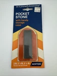 Vtg 1977 - Norton Pocket Knife Stone W/ Case X 7/8'' 3/8'' Old Stock. Fixed Price $29.99.