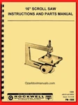 Delta-rockwell 16" Scroll-jig Saw 4C-170, 40-100, 40-102 Owner Parts Manual 1300. Fixed Price $17.50.