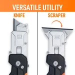 2 1 Multifunction Folding Utility Knife Scraper Tool Fastback With Carry Case. Fixed Price $19.77.