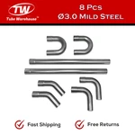 8PCS 3"OD Diy Custom Exhaust Tubing Mandrel Pipe Steel Universal Kit 8PIECES. Fixed Price $82.99.