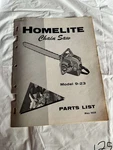 Homelite Textron Chainsaw Model 9-23 Parts List No. 23368/69 1959 Sales Manual. Fixed Price $26.24.