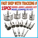 15PCS Diamond Hole Saw Drill Bit Set Glass Ceramic Tile Cutting Tool 3-42MM. Fixed Price $12.95.
