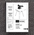 Instruction Manual Fits Craftsman 10" Inch Radial Saw 113.19771 & 113.19751. Fixed Price $15.97.