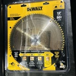 Dewalt DW3128 12" 80T Carbide Circular Saw Blade Silver Yellow For Wood, Pack. Fixed Price $55.00.