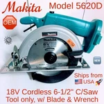Makita New 5620D 18V Cordless 6-1/2" Circular Saw With Blade & Hex Wrench. Fixed Price $98.95.