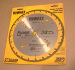 Dewalt CARBIDE8 1/4 Saw 24T Construction DW3182 + Generic Blades Nos. Fixed Price $12.50.