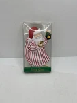 Department 56 Flat Santa Claus In Striped Pajamas Christmas Ornament VTG-4.5. Fixed Price $7.99.