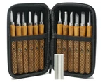 13PC Carbon Steel Wood Carving Knife Tool Kit With Reusable Pouch And Sharpner. Fixed Price $24.92.