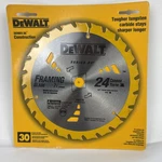 Brand New! Dewalt 7-1/4" 24-TOOTH DW3178 Framing Blade Carbide Teeth. Fixed Price $12.99.