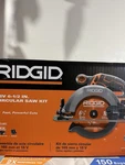Ridgid 18V 6-1/2 Circular Saw Kit, 4.0AH Li-ion Battery, Charger Included. Fixed Price $124.99.
