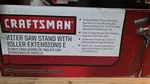 Craftsman Foldable Steel Miter Saw Stand Quick-release W/ Roller Extensions. Fixed Price $135.50.