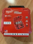 Milwaukee Dozer Plumbers Hole Saw 10 Pc Set Bi Metal Kit Usa 49-22-4145. Fixed Price $89.00.
