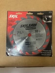 Skilsaw 7 1/4" 18T Circular Blade - New. Fixed Price $6.00.