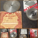 Simonds Si-clone 10" Hollow Ground & Ace 7-1/4" Carbide Tipped Blade Lot. Fixed Price $30.00.