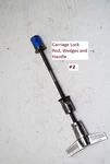 Shopsmith Mark V 500 Carriage Lock Rod, Wedges Handle - Complete (#2). Fixed Price $24.95.