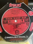 Freud 10" Thin Kerf Rip Blade LU87R010 24T 5/8" Arbor Flat New. Fixed Price $52.00.