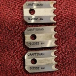 Craftsman Piece Blade Set 9-2352- Triple Bead Cutters, New Old Stock #2. Fixed Price $9.99.