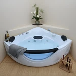 2-PERSON Corner Whirlpool Bath, Luxury Spa Tub W/ 6 Hydro Massage Jets, Home. Fixed Price $2325.00.