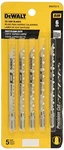 Dewalt DW3753-5 4-INCH 6 Tpi Wood Cobalt Steel T-shank Jig Saw Blade (5-PACK). Fixed Price $12.82.
