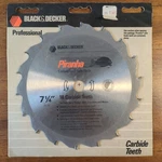 Vintage Black & Decker 7-1/4" Piranha Circular Saw Blade 18 Carbide Teeth 73-717. Fixed Price $24.95.