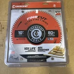 Crescent 10" X 80-TOOTH Finecut Ultra Finishing Circular Saw Blade. Fixed Price $35.00.