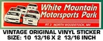 White Mountain Motorsports Park - Vintage Original Vinyl Decal Sticker Nascar. Fixed Price $10.11.