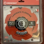 (1) New Crescent 7-1/4" 8T Circular Saw Blade For Laminate Flooring CSBLF-708. Fixed Price $16.99.