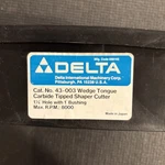 Delta 43-003 Wedge Groove Shaper Cutter Carbide Tipped. 1/4 & Bushing.. Fixed Price $55.99.