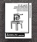 Instruction Manual Fits Delta Radial Arm Saw # 33-400, 33-401, 33-402, 33-403. Fixed Price $14.97.