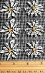 6 White Abstract Daisy Mosaic Set Broken Cut China Plate. Fixed Price $9.75.