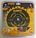Dewalt DW7112PT 7-1/4" X 24T Precision Trim Saw Blade 5/8" Arbor Carbide Teeth. Fixed Price $7.00.