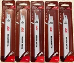 Ace Reciprocating Saw Blades 6 In. Bi-metal 18 Tpi Thin 5 Pack Nip. Fixed Price $17.49.