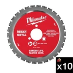 Milwaukee 48-40-4068 #10 1-1/4IN Rebar Cutting Blade 10-PACK. Fixed Price $889.97.