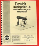 Dewalt 7780, 7770, 7740 10" & 12" Radial Arm Saw Instruction Owner Manual 0258. Fixed Price $20.00.
