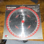 Craftsman Mach 292277 7-1/4 In Carbide Circular Saw Blade 40T For Wood. Fixed Price $15.00.