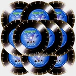 14"X10PCS 12.9MM Seg Concrete/masonry/stone/asphalt Diamond Blade +free Shipping. Fixed Price $264.90.