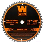 Wen 12-INCH 48-TOOTH Carbide-tipped Professional Woodworking Saw Blade BL1248. Fixed Price $28.50.