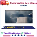 Irwin Reciprocating Saw Blades, Wood/metal Cutting, 8-INCH, 10 Tpi, 25-PACKS. Fixed Price $47.61.