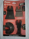 Bauer 4PC Oscillating Multi-tool Blade Set -universal Fit- Item #70722 New. Fixed Price $16.99.