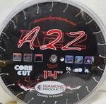 Diamond Products A2Z 14" Vacuum Bonded Multipurpose Blade Cutting Disc 1" Arbor. Fixed Price $119.99.